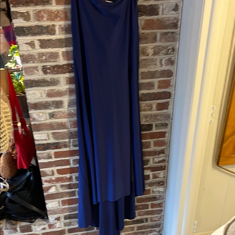 ALYCE PARIS Blue Long Formal Skirt